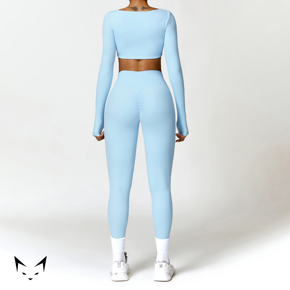 Crop Long Sleeve & Scrunch Butt Leggings Matched Set