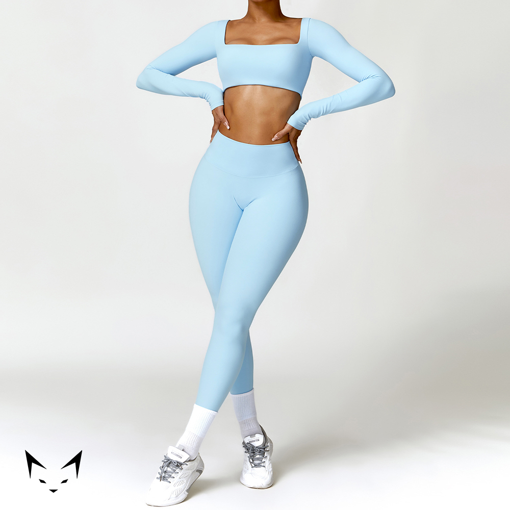 Crop Long Sleeve & Scrunch Butt Leggings Matched Set