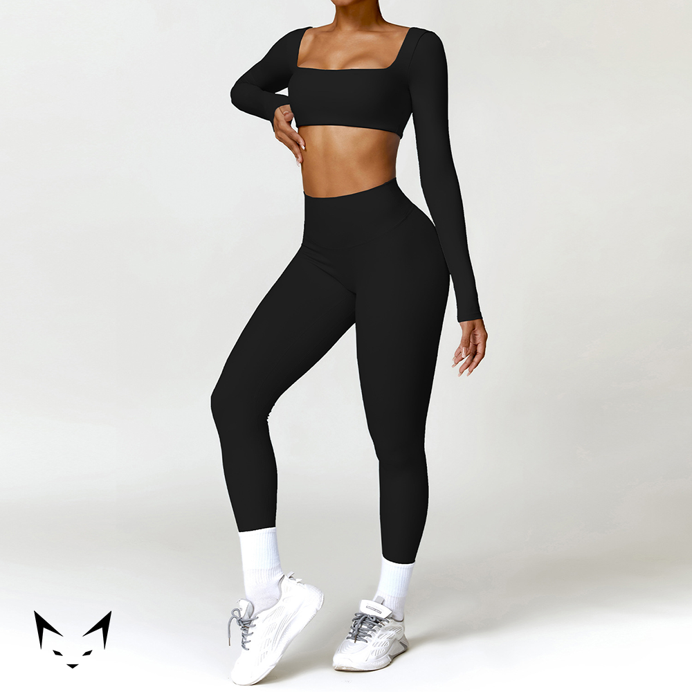 Crop Long Sleeve & Scrunch Butt Leggings Matched Set