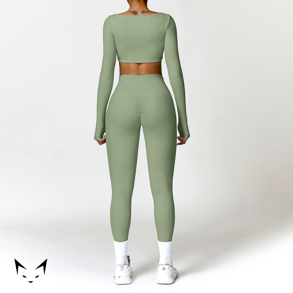 Crop Long Sleeve & Scrunch Butt Leggings Matched Set