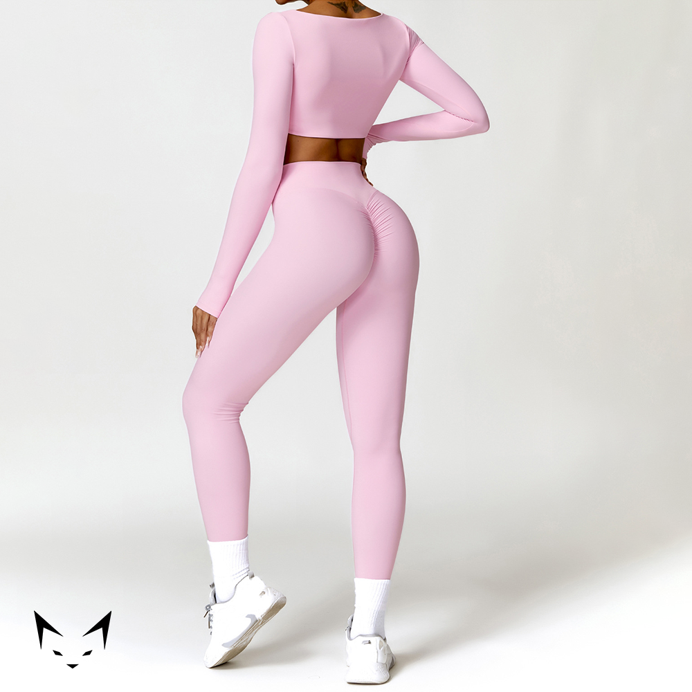 Crop Long Sleeve & Scrunch Butt Leggings Matched Set