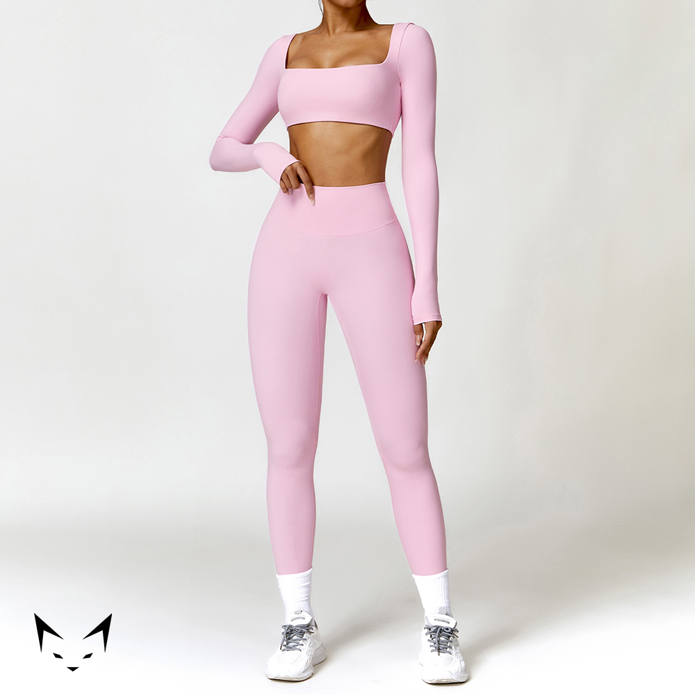 Crop Long Sleeve & Scrunch Butt Leggings Matched Set