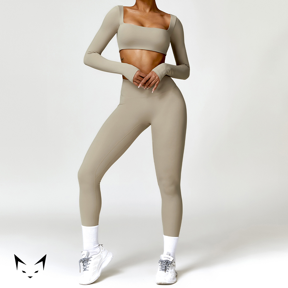 Crop Long Sleeve & Scrunch Butt Leggings Matched Set